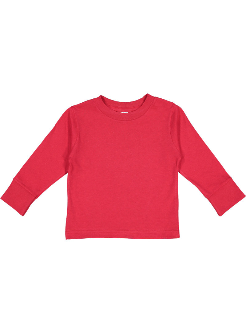 Blank Toddler Long Sleeve T-Shirts - Crew Neck - 100% Polyester