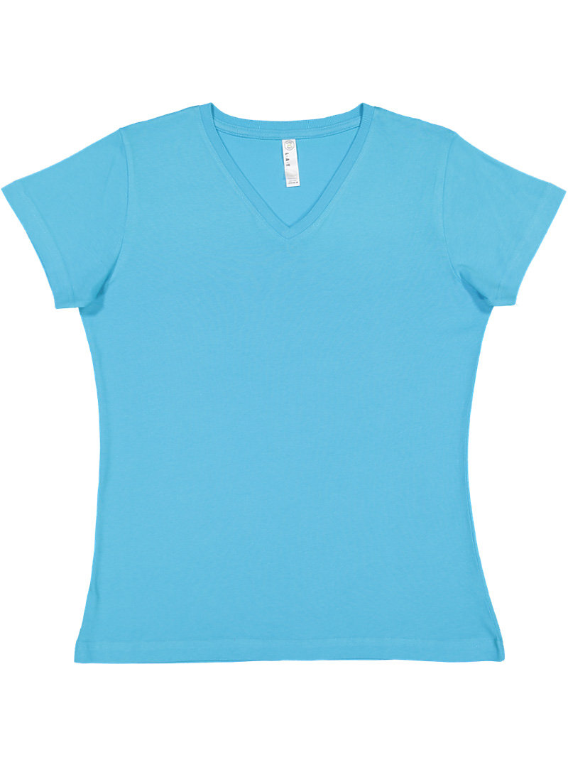 LADIES V-NECK PREMIUM JRSY TEE | LAT-Apparel