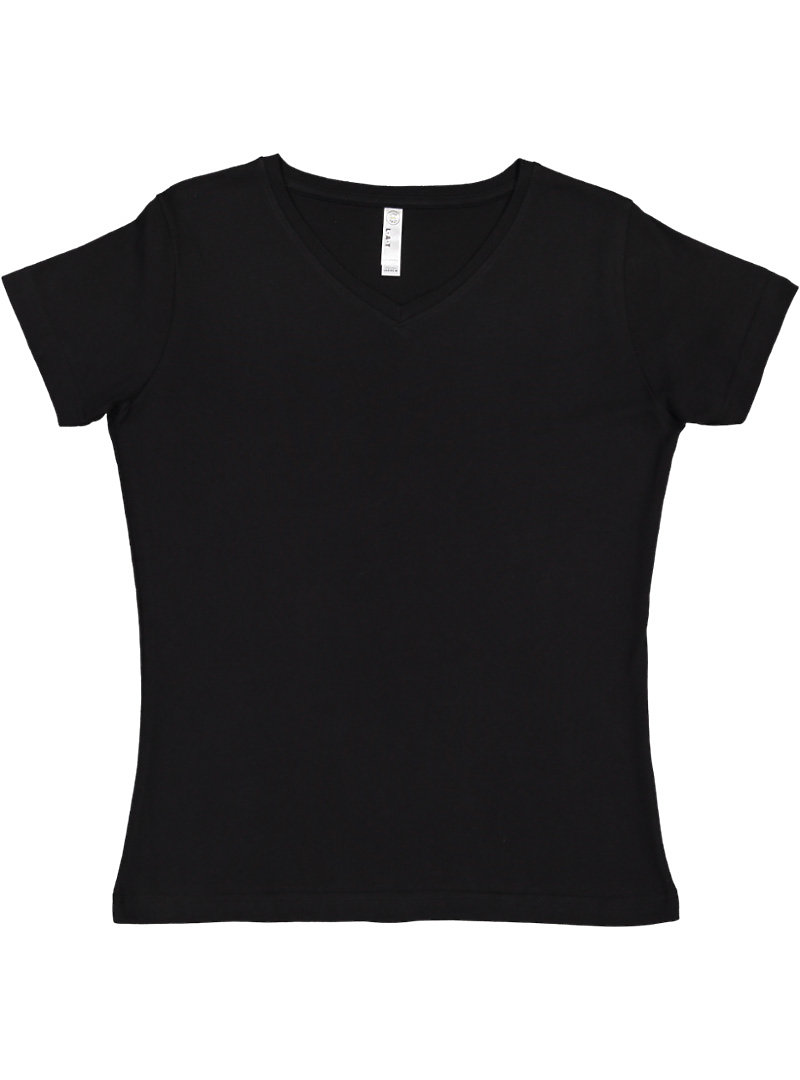 LADIES V-NECK PREMIUM JRSY TEE | LAT-Apparel