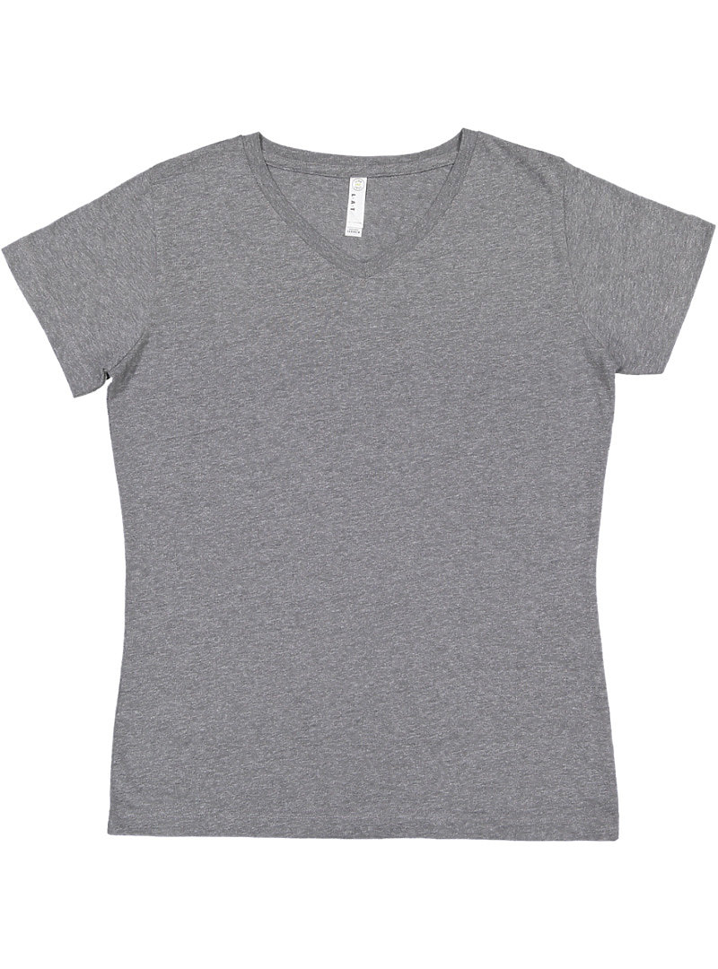 LAT Ladies/' V-Neck Premium Jersey T-Shirt-L-3587