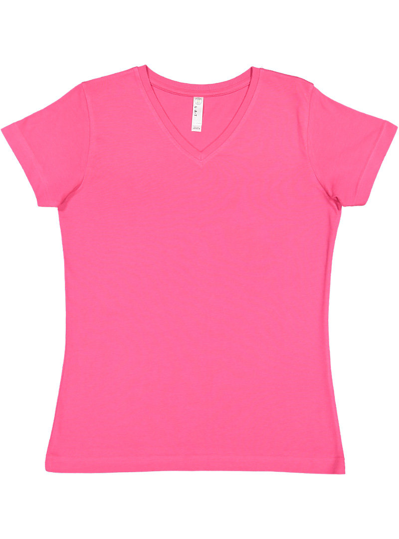 LADIES V-NECK PREMIUM JRSY TEE | LAT-Apparel