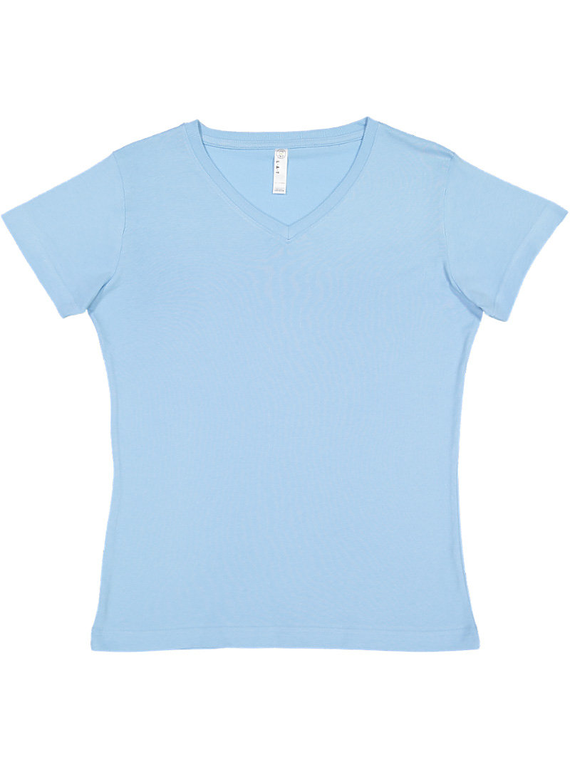 LADIES V-NECK PREMIUM JRSY TEE | LAT-Apparel