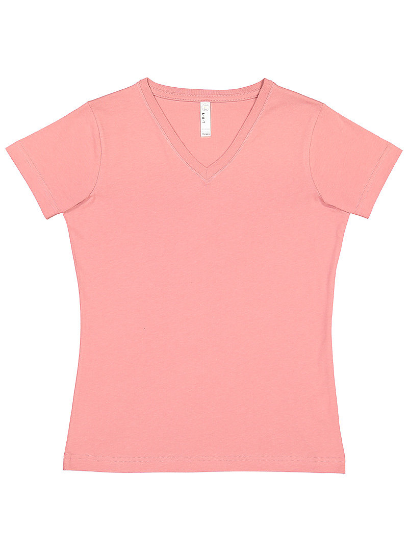 LADIES V-NECK PREMIUM JRSY TEE | LAT-Apparel