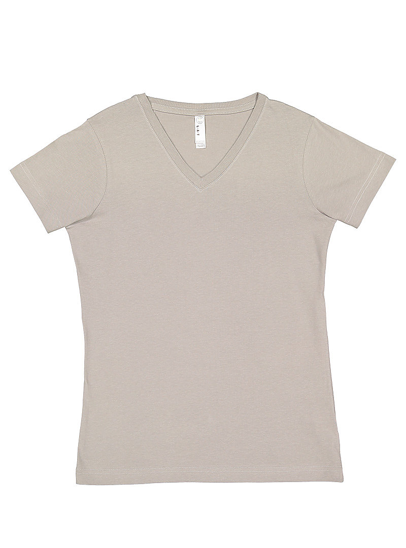 LADIES V-NECK PREMIUM JRSY TEE | LAT-Apparel