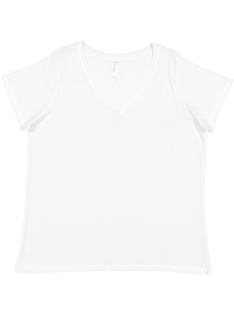 LADIES CURVY V-NECK TEE | LAT-Apparel