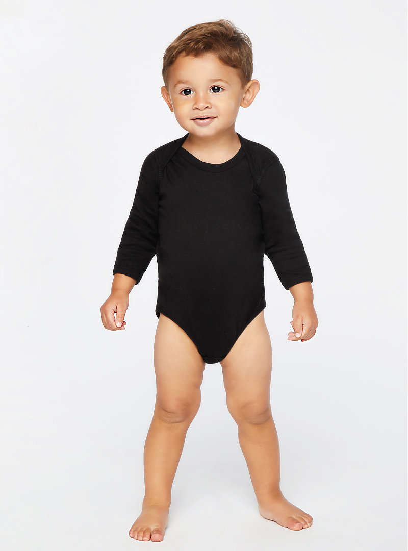 Unisex Infants Interlock Lap Shoulder Long Sleeve Bodysuit Kavio 