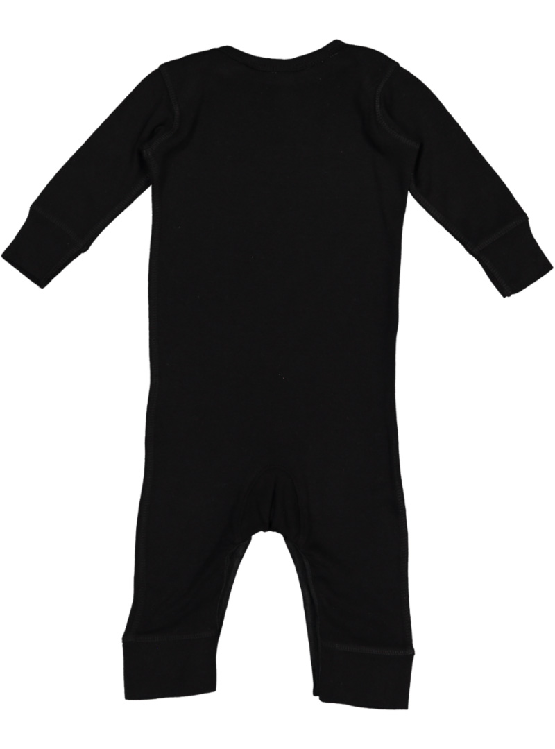 INFANT BABY RIB COVERALL Black Back