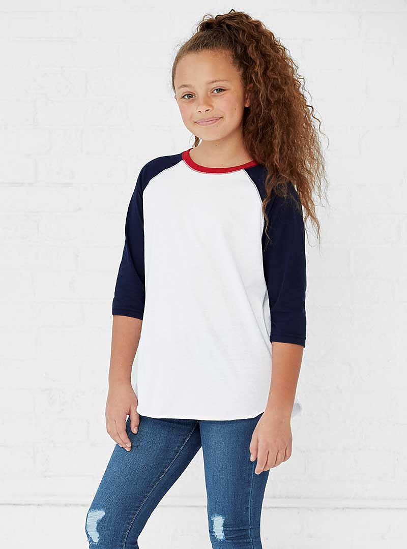 youth raglan baseball tee