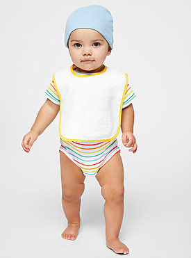INFANT CONTRAST TRIM TERRY BIB