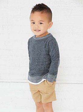 TODDLER MELANGE FR TRRY LNGSLV