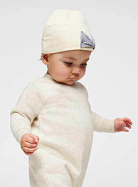 INFANT BABY RIB BOW CAP