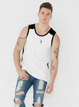MENS CONTRAST BACK TANK