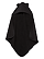 Infant Hooded Towel With Ears Black Ghosted Front View