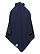 Infant Hooded Towel With Ears Navy Ghosted Back View