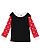 INFANT BABY RIB PAJAMA TOP Black/Red-White Dot/White 
