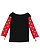 INFANT BABY RIB PAJAMA TOP Black/Red-White Dot/White Back