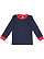 INFANT BABY RIB PAJAMA TOP Navy/Red 
