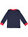 INFANT BABY RIB PAJAMA TOP Navy/Red Back