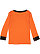 INFANT BABY RIB PAJAMA TOP Orange/Black Back