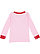 INFANT BABY RIB PAJAMA TOP Pink/Red Back
