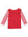 INFANT BABY RIB PAJAMA TOP Red/Red-White Stripe/White Back