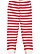 INFANT BABY RIB PAJAMA PANT Red-White Stripe/White Back