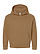 Youth Pullover Fleece Hoodie Coyote Brown Ghosted Front View