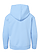 Youth Pullover Fleece Hoodie Light Blue Ghosted Back View