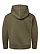 Youth Pullover Fleece Hoodie Military Green Ghosted Back View