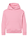 Youth Pullover Fleece Hoodie Pink Ghosted Front View