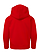 Youth Pullover Fleece Hoodie Red Ghosted Back View