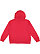 YOUTH PULLOVER FLEECE HOODIE Red Back