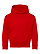 Youth Pullover Fleece Hoodie Red Ghosted Front View
