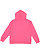 YOUTH PULLOVER FLEECE HOODIE Vintage Hot Pink Back