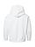 Youth Pullover Fleece Hoodie White Ghosted Back View