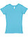 GIRLS V-NECK FINE JERSEY TEE Aqua 1