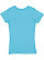 GIRLS V-NECK FINE JERSEY TEE Aqua 1 Back