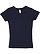 GIRLS V-NECK FINE JERSEY TEE Navy 1
