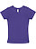 GIRLS V-NECK FINE JERSEY TEE Purple 1