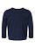 Toddler Long Slv Cotton Shirt Navy Ghosted Front View