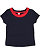 TODDLER GIRLS RUFFLE TEE Navy/Red 