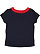 TODDLER GIRLS RUFFLE TEE Navy/Red Back