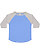 TODDLER BASEBALL TEE Carolina Blue/Vintage Heather 