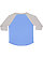 TODDLER BASEBALL TEE Carolina Blue/Vintage Heather Back