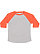 TODDLER BASEBALL TEE Vintage Heather/Vintage Orange 