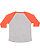 TODDLER BASEBALL TEE Vintage Heather/Vintage Orange Back