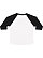 TODDLER BASEBALL TEE White/Black Back