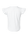 Toddler Girls Flutter Sleeve T White Ghosted Back View