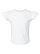 Toddler Girls Flutter Sleeve T White Ghosted Front View