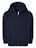 Toddler Full Zip Fleece Hoodie Navy Ghosted Front View